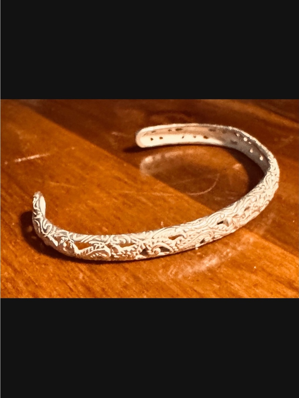 Vtg sterling silver .925 Cuff Bracelet by Southwestern artisan Carolyn Pollack - Picture 5 of 5